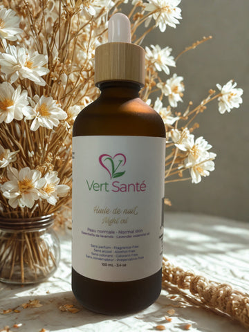 Huile de nuit visage peau normale 100 % Yuka