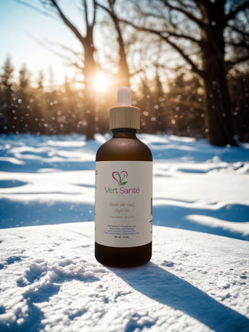 Huile de nuit visage peau sèche 100 % Yuka